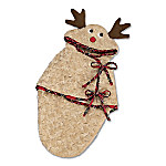 Buy Reindeer Minky Fleece Bunting With Plaid Flannel Trim Baby Doll Accessory