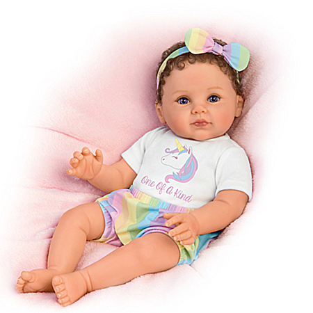Ping Lau One Of A Kind Katherine Baby Doll With Unicorn T-Shirt