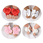 Buy Barefoot Flower-Shaped Sandals And Headband Baby Doll Accessory Set