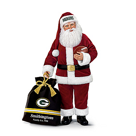 Packers Santa With His Bag Personalized With Your Name