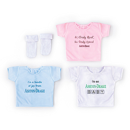 Set Of 3 Shirts And A Pair Of Socks For 17 – 19 Baby Dolls