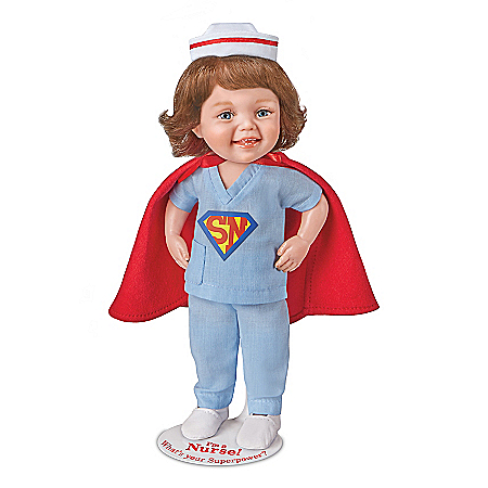 I’m A Nurse! What’s Your Superpower? Child Doll With Stand