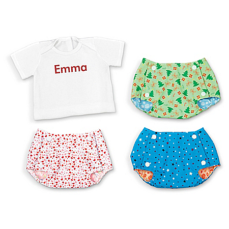 Reversible Baby Doll Diaper Covers & Personalized Tee-Shirt