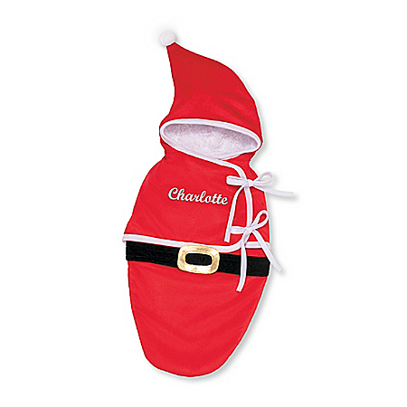 Red Velour Personalized Santa Bunting For 17 – 22 Dolls