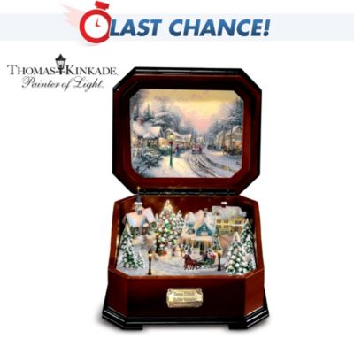 Thomas Kinkade Holiday Memories Illuminated Music Box