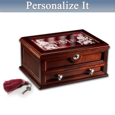 Perfect Rose Custom Monogrammed Jewelry Box