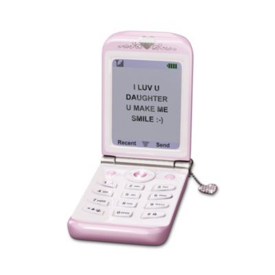 Cell Phone-Shaped Daughter Music Box: Message Of LUV