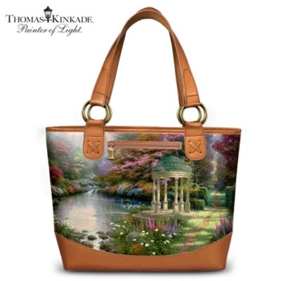 Thomas Kinkade The Garden Of Prayer Carryall Tote Bag Serenity Garden