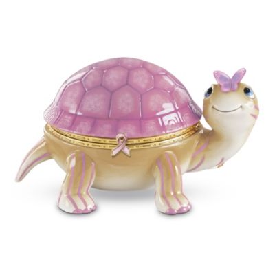 Pretty In Pink Turtle Music Box: Breast Cancer Awareness Gift