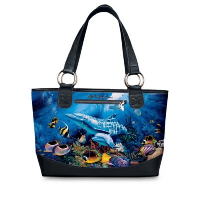 Christian Riese Lassen Ocean Paradise Tote Bag Underwater & Dolphin Art Lover Gift