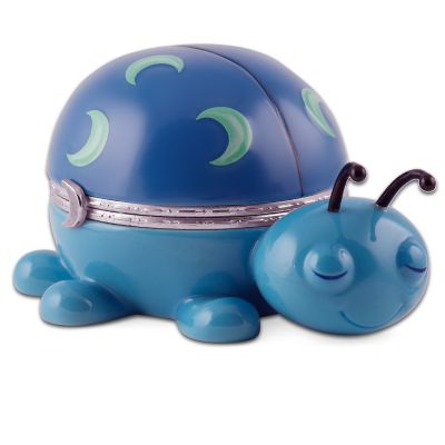 Every moment spent with your granddaughter is a dream come true! Now, show each granddaughter how much she means to you with this charming porcelain ladybug music box with a touching melody and special message inside, available exclusively from The Bradford Exchange.Handcrafted in Heirloom Porcelain&reg, this sleepy blue ladybug is completely hand-painted from the tip of her antennae to the bottom of her six "feet." Her blue shell is spotted with crescent moons that compliment the silvery Limoges-style hinge with a crescent moon clasp. When opened, the sentiment, "Granddaughter, You are a Dream Come True" can be found on the inside lid and the beloved melody "Dream a Little Dream of Me" plays at the turn of a key. Be sure to get one for each granddaughter. Heavy demand is expected for this limited-edition Heirloom Porcelain ladybug music box, so don't delay. Shop now!