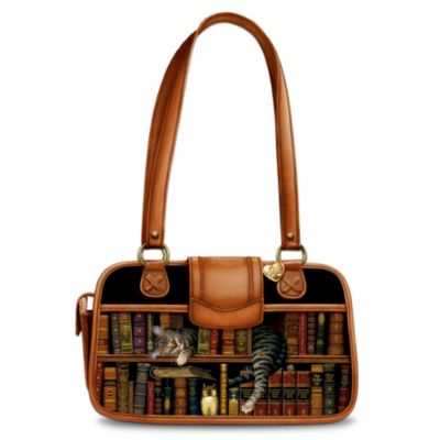 Charles Wysocki Frederick The Literate Handbag: Unique Cat Lover Gift