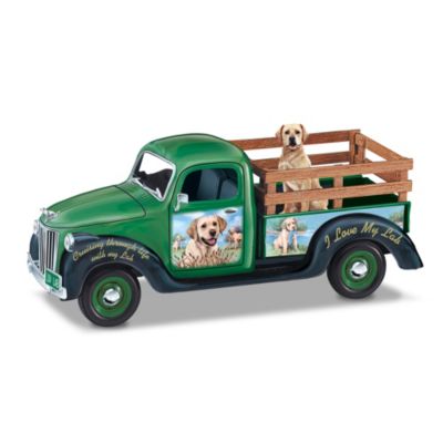 Linda Picken Cruising Through Life With My Black Lab Musical Porcelain Truck