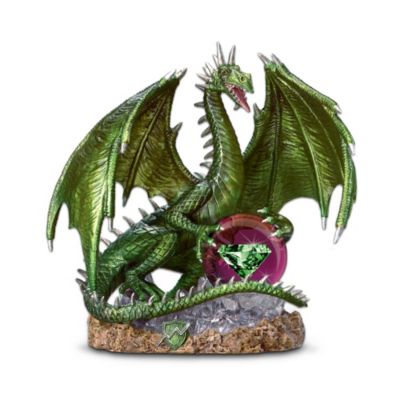 Guardian Of The Lightning's Fury Green Dragon Figurine