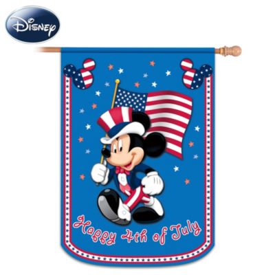 Mickey And Friends Happy Fourth Of July Decorative Flag