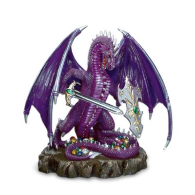 Collectible Purple Dragon Figurine: Defender Of Ancient Treasure