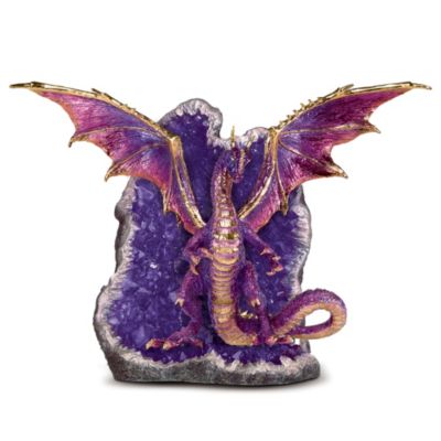 Amethyst Lair Collectible Purple Dragon Figurine