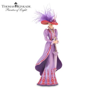 Thomas Kinkade Tea At Three Stylish Woman Figurine