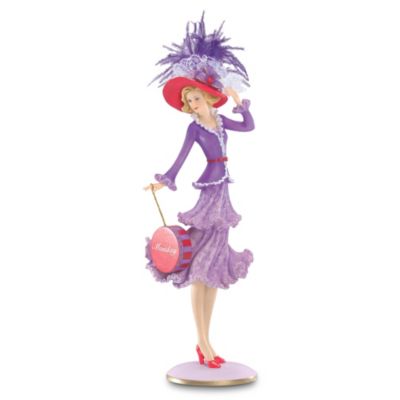 Monday's Hat Has Frills Of Lace Collectible Stylish Woman Figurine