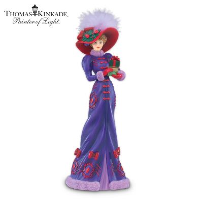 Thomas Kinkade Holiday Gathering Stylish Woman Figurine