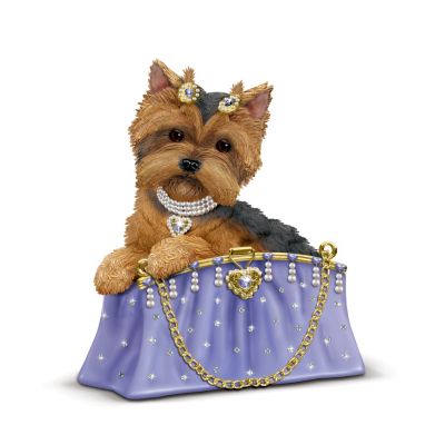 Yorkie In Purse Figurine: One Posh Pooch