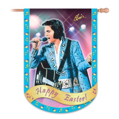 Elvis Presley Happy Easter Flag