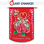 Charming Tails Happy Valentines Day Flag