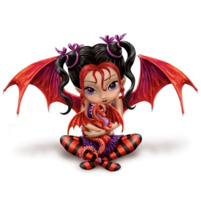 Fairy And Dragon Figurine: Ruby