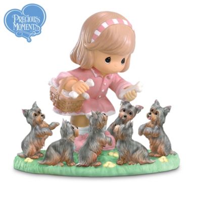 Precious Moments Yorkie Lover Figurine: Tender Woof And Care