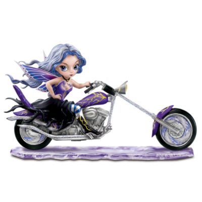 Fantasy Art Motorcycle And Fairy Figurine: Storm Rider