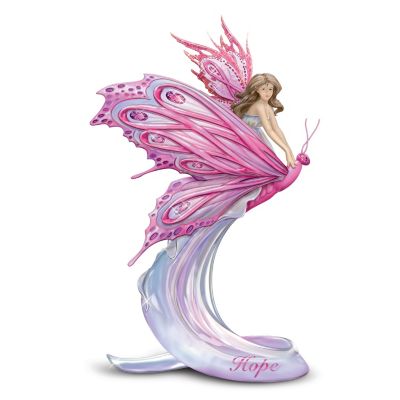 Hope Fairy Figurine: Breast Cancer Awareness