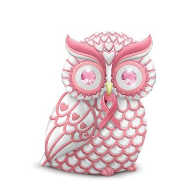 Breast Cancer Support Owl Figurine Give A Hoot For Hope