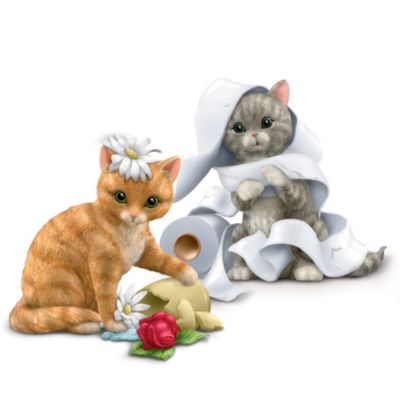 Little Cat-astrophies Kitten Figurines: Set Of Two