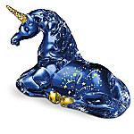 The Stardust Blue Unicorn Figurine: Handcrafted By Master Glass Artisans