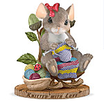 Charming Tails Knitted With Love Mouse Figurine