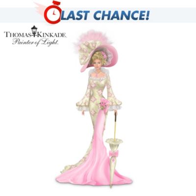 Thomas Kinkade Breast Cancer Support Woman Figurine