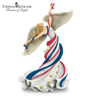 Thomas Kinkade Patriotic Angel Figurine