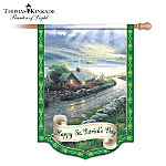 Thomas Kinkade Happy St. Patricks Day Flag: Irish Wall Decor