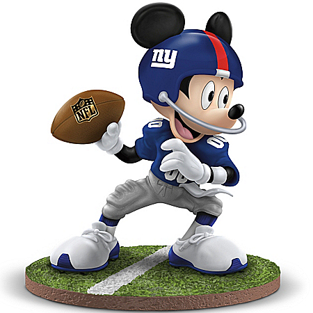 Disney NFL New York Giants Quarterback Hero Mickey Mouse Figurine