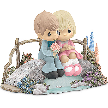 Buy Thomas Kinkade Precious Moments Figurine: Love Bridges Our Hearts