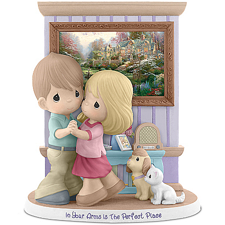 Precious Moments And Thomas Kinkade In Your Arms Is The Perfect Place Figurine
