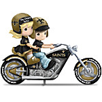 Buy Figurine: Precious Moments Gearing Up For A Season New Orleans Saints Motorcycle Figurine