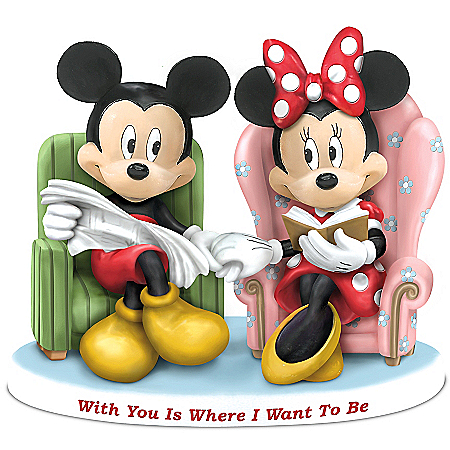 Disney With You Is Where I Want To Be: Mickey Mouse And Minnie Mouse Collectible Figurine