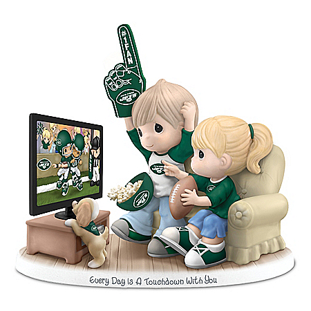 Officially-Licensed New York Jets Fan Precious Moments Porcelain Figurine