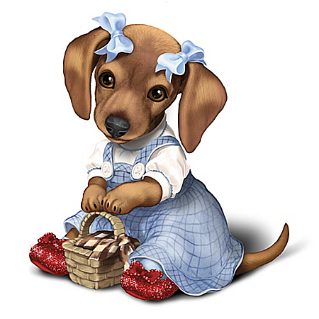 THE WIZARD OF OZ DOROTHY Dachshund Dog Collectible Figurine