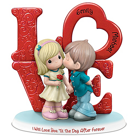Precious Moments Romantic Personalized Couple Figurine with Your 2 Names