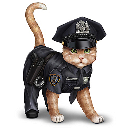 Paw & Order Police Cat Figurine