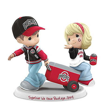 Licensed Ohio State Buckeyes Precious Moments Tailgating Fans Figurine
