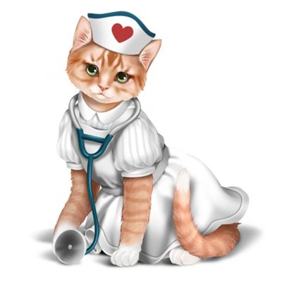 Buy Nurses Are Su-purr Heroes Cat Figurine