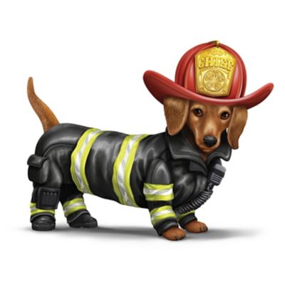 Buy Chief Furry Fighter Firefighter-Themed Dachshund Figurine